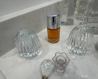 Vintage Ribbed Crystal Egg Paperweight - Possibly Imported from Poland