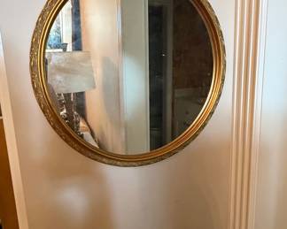 Vintage Oval Giltwood Mirror
