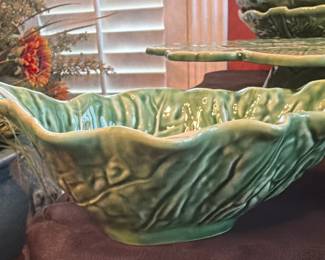 Bordallo Pinheiro Cabbage Leaf Gravy Boat with Underplate