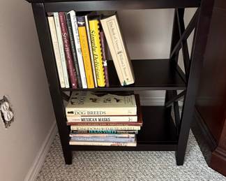 Black 3-Tier X-Frame Accent Side Table/Bookcase
