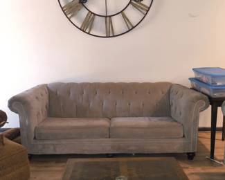 Couch and large clock