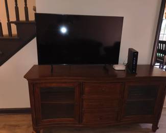 Entertainment center and Tv
