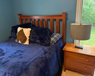 Mission Style Cherry Wood Bed Frame