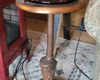 Copper ashtray with boot and horse
