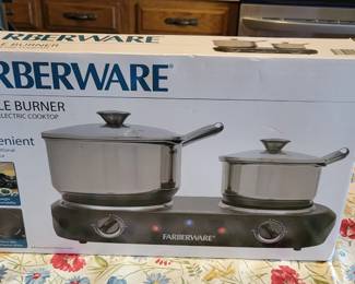 Farberware double burner. New in box