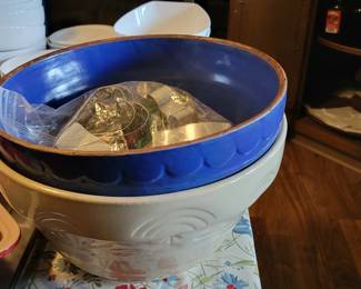 Large vintage mixing bowls