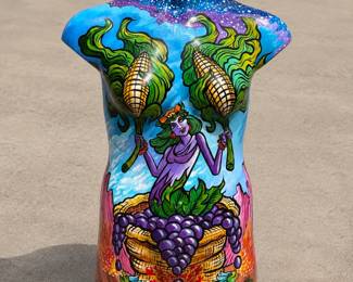 Corn Husk Female with Fire Breathing Lizards - Daniel Luna