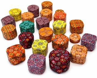 polymer clay mosaic containers