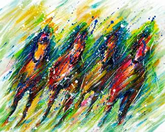 Horse Race Painting