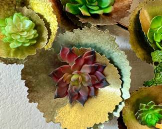 Large Metal Succulent Wall Sculpture with Succulents