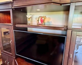 Large Entertainment Center / Wall Unit with Adjustable TV Opening