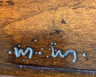 Glass Top Coffee Table – Carved Wood Base - Signed