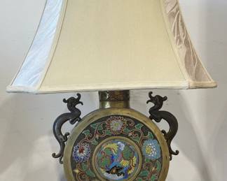 Asian Champleve' Lamp