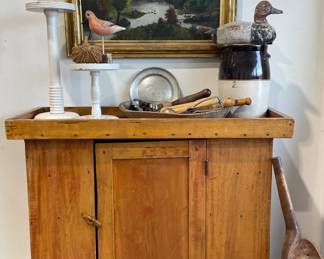 Early Pine Dry Sink And Country Primitives