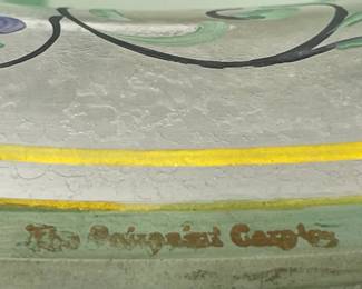 Signed Pairpoint Reverse Painted Art Glass Lamp