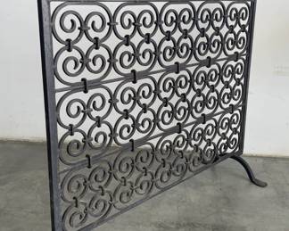 Early Hand Wrought Fireplace Screen