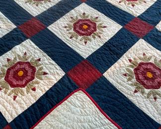 Hand Stitched Floral Quilt