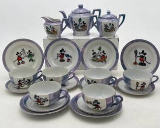 Complete Disney Mickey Mouse Tea Set, Japan