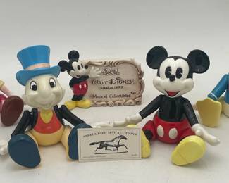 Schmid Walt Disney Musical Characters, Mickey Mouse, Donald Duck, Pinocchio, Jiminy Cricket