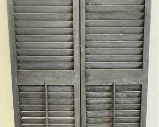Wooden Shutters in Old Paint