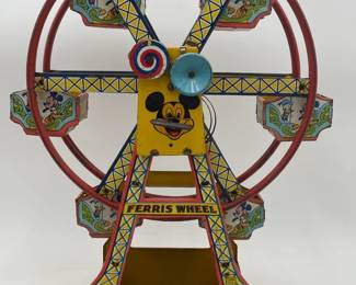 Disney Tin Wind Up Mickey Mouse Ferris Wheel