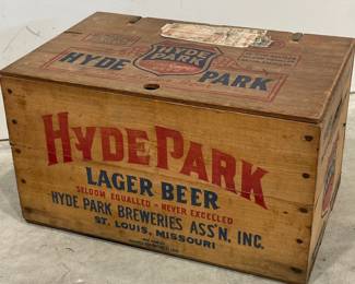 1940's Hyde Park Advertising Beer Case, St. Louis, MO