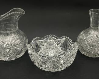 American Brilliant Period Cut Glass Incl. Signed