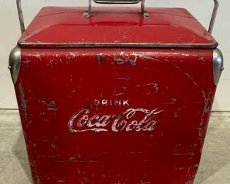 Vintage 1950's Red Coca-Cola Cooler