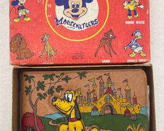 1950's Wallet in Original Box with Mickey Mouse Club Membership Card