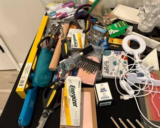 Miscellaneous Household Tools and Supplies Assortment