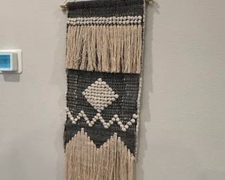 Boho Geometric Woven Wall Hanging with Tassels