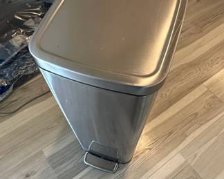 Slim Rectangular Stainless Steel Step Trash Can