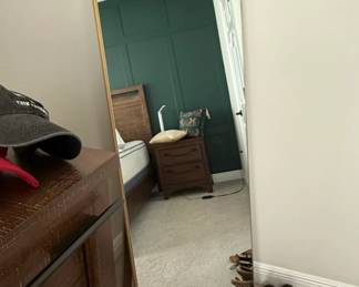 XRAMFY Arched Gold Aluminum Alloy Framed Full Length Floor Mirror