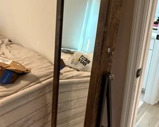 Standing Mirrored Jewelry Armoire with FullLength Mirror