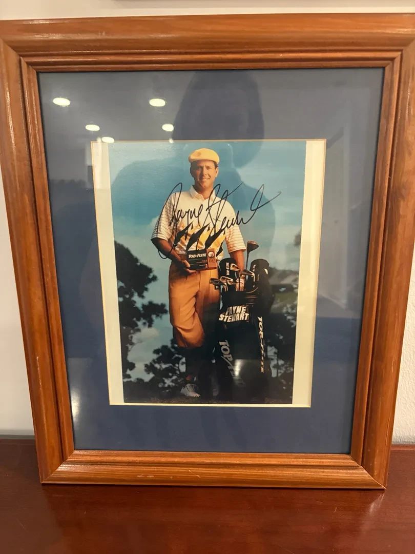 Framed Photo of Payne Stewart Autographed
