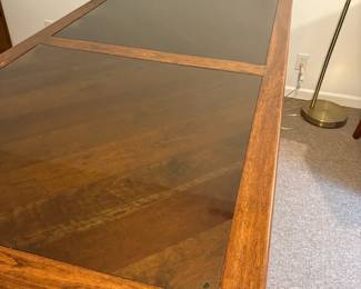 Dining Table In Wood And Glass Inlay