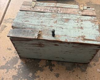 Antique Wood Shipping Box Waif Salmon