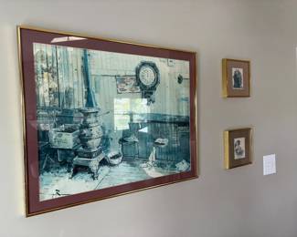 Framed Prints By Norman Rockwell Featuring Nostalgic Interiors, Physician Office And Man Fishing