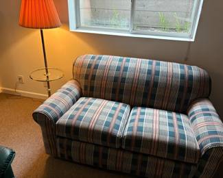 Loveseat Sofa With Lamp Table
