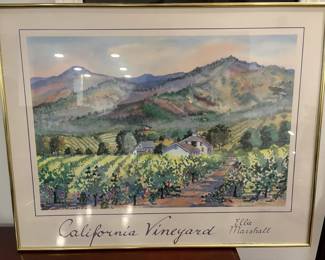 Print Entitled California Vineyard By Ellie Marshall