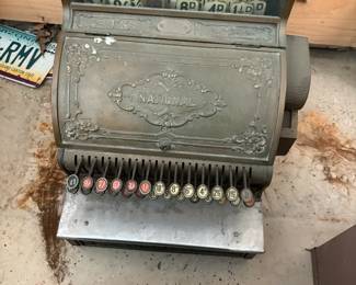 Antique National Cash Register In Metal