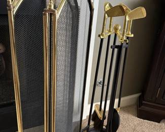 Fireplace Screen And Tools