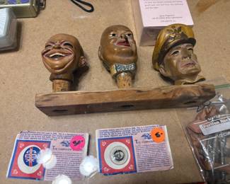 . . . Ike, Churchill, McCarthur decanter stoppers -- cool