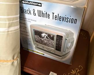 . . . tiny black and white TV