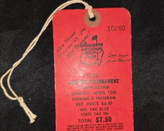 1953 Masters Tournament Ticket