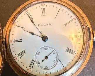 Elgin Gold Filled Engraved Pocket Watch