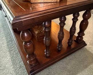 Mediterranean Style Carved Oak Coffee Table
