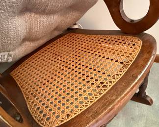 Victorian Style Cane Seat Rocking Chair