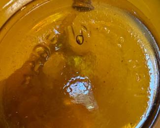 Mid-Century Amber Glass Cruet Pitcher
