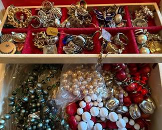 Vintage Costume Jewelry Collection in Case